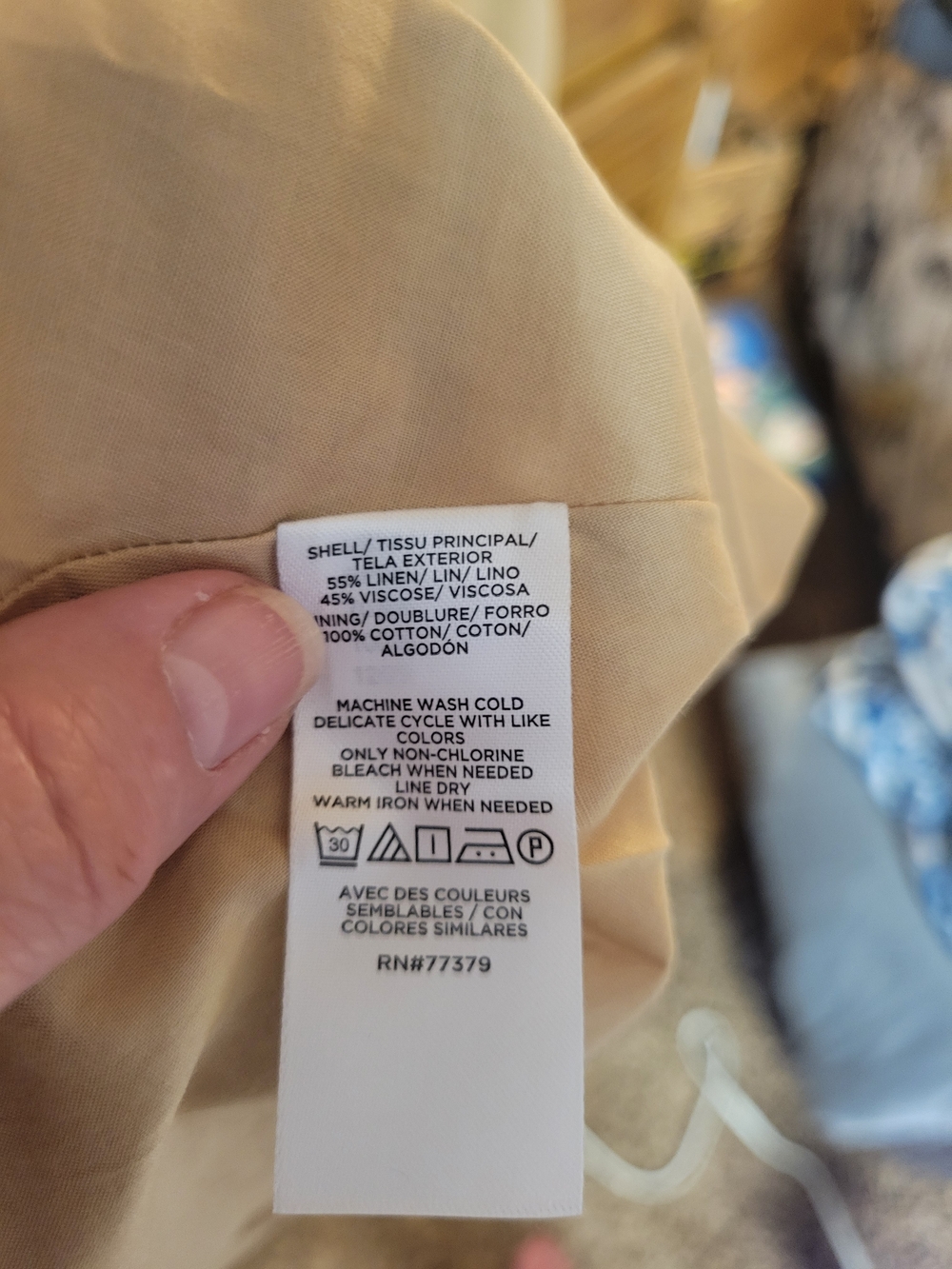 NWT Ann Taylor Linen Blend Collared Button-Front Shirt Dress w/ Pockets Sz 12 - Picture 6 of 9